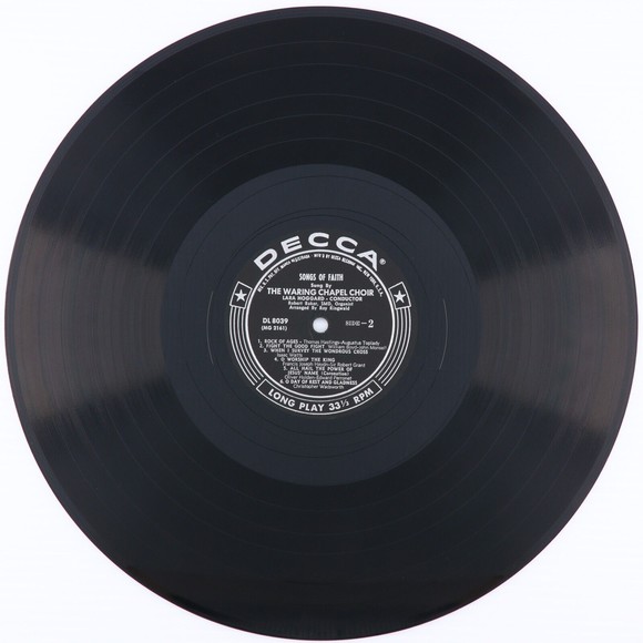 Waring Chapel Choir Songs Of Faith Hymn-Anthems Vol. I & II, LP Record DL 8039 - Picture 15 of 16